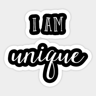 I am unique Sticker